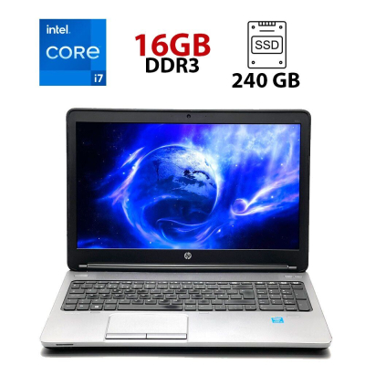 БУ Ноутбук Ноутбук HP ProBook 650 G1 / 15.6" (1920x1080) TN / Intel Core i7-4800MQ (4 (8) ядра по 2.7 - 3.7 GHz) / 16 GB DDR3 / 240 GB SSD / Intel HD Graphics 4600 / WebCam / HDMI