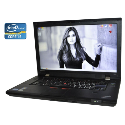 БУ Ноутбук Ноутбук A-класс Lenovo ThinkPad L520 / 15.6" (1366x768) TN / Intel Core i5-2410M (2 (4) ядра по 2.3 - 2.9 GHz) / 4 GB DDR3 / 128 GB SSD / Intel HD Graphics 3000 / WebCam / DVD-RW / Win 10 Pro