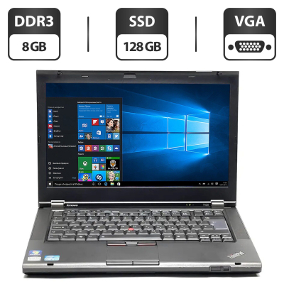 БУ Ноутбук Ноутбук Lenovo ThinkPad T420 / 14" (1366x768) TN / Intel Core i5-2520M (2 (4) ядра по 2.5 - 3.2 GHz) / 8 GB DDR3 / 128 GB SSD / Intel HD Graphics 3000 / DVD-ROM / VGA
