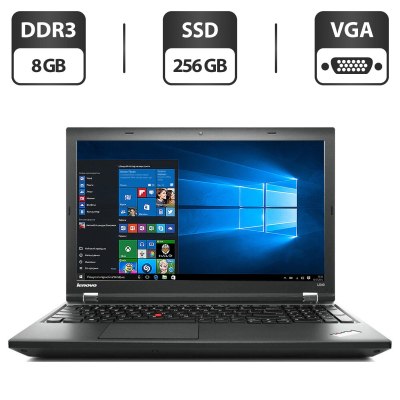 БУ Ноутбук Ноутбук Б-класс Lenovo ThinkPad L540 / 15.6" (1366x768) TN / Intel Core i5-4300M (2 (4) ядра по 2.6 - 3.3 GHz) / 8 GB DDR3 / 256 GB SSD / Intel HD Graphics 4600 / WebCam / VGA / BIOS PASSWORD BOOT
