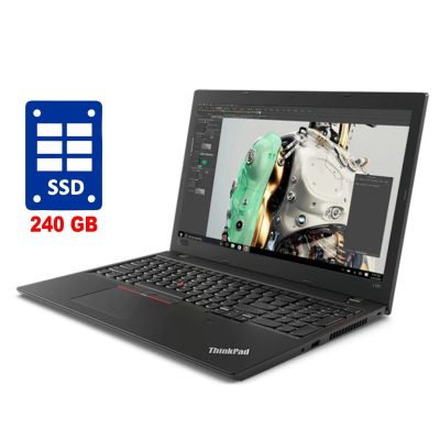 БУ Ноутбук Ноутбук Б-класс Lenovo ThinkPad L580 / 15.6" (1920x1080) IPS / Intel Core i3-8130U (2 (4) ядра по 2.2 - 3.4 GHz) / 8 GB DDR4 / 240 GB SSD / Intel UHD Grphics 620 / WebCam / Win 10 Pro
