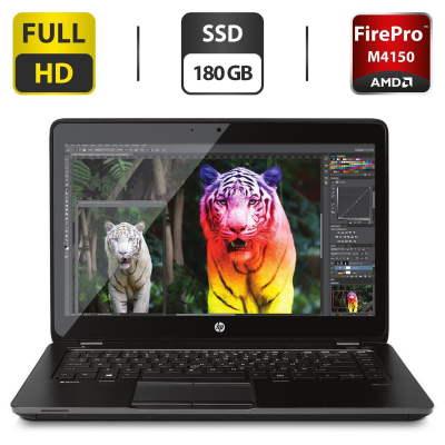 БУ Ноутбук Мобильная рабочая станция Б-класс HP ZBook 14 G2 / 14" (1920x1080) IPS / Intel Core i7-5600U (2 (4) ядра по 2.6 - 3.2 GHz) / 8 GB DDR3 / 180 GB SSD / AMD FirePro M4150, 1 GB GDDR5, 128-bit / VGA
