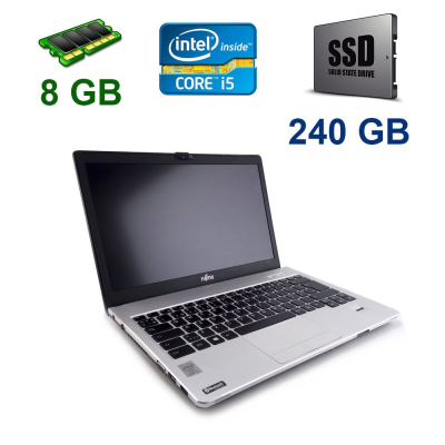 БУ Ноутбук Ноутбук Fujitsu-Siemens LifeBook S935 / 13.3" (1920x1080) IPS touch / Intel Core i5-5300U (2( 4) ядра 2.3 - 2.9 GHz) / 8 GB DDR3 / 256 GB SSD