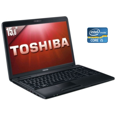БУ Ноутбук Ноутбук Toshiba Satellite C660 / 15.6" (1366x768) TN / Intel Core i5-2450M (2 (4) ядра по 2.5 - 3.1 GHz) / 8 GB DDR3 / 240 GB SSD / Intel HD Graphics 3000 / WebCam / DVD-RW / Win 10 Pro 