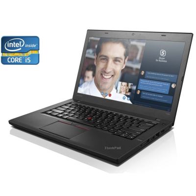 БУ Ноутбук Ноутбук Б-класс Lenovo ThinkPad T460 / 14" (1366x768) TN / Intel Core i5-6200U (2 (4) ядра по 2.3 - 2.8 GHz) / 4 GB DDR4 / 128 GB SSD / Intel HD Graphics 520 / WebCam