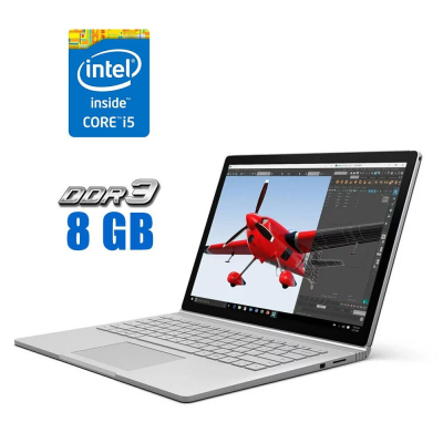БУ Ноутбук Ультрабук Б-клас Microsoft Surface Book / 13.5" (3000x2000) IPS Touch / Intel Core i5 - 6300U (2 (4) ядра по 2.4-3.0 GHz) / 8 GB DDR3 / 256 GB SSD M. 2 / Intel HD Graphics 520 / WebCam