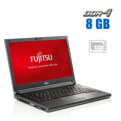 БУ Ноутбук Ноутбук Fujitsu Lifebook E548 / 14" (1366x768) TN / Intel Core i3-7130U (2 (4) ядра по 2.7 GHz) / 8 GB DDR4 / 256 GB SSD / Intel HD Graphics 620 / WebCam / Win 10 Lic