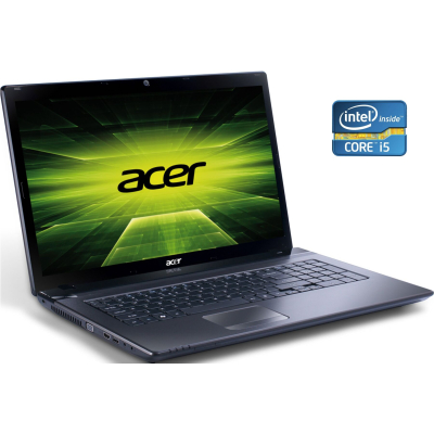 БУ Ноутбук Ноутбук Acer Aspire 7750G / 17.3" (1600x900) TN / Intel Core i5-2450M (2 (4) ядра по 2.5 - 3.1 GHz) / 8 GB DDR3 / 240 GB SSD / Intel HD Graphics 3000 / WebCam / Win 10 Pro