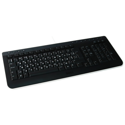 Клавіатура Dell SK-8165 USB Multimedia з кирилицею (наклейки) White-Black