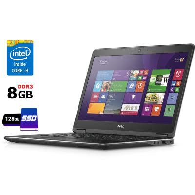 БУ Ноутбук Ультрабук Dell Latitude E7440 / 14" (1366x768) TN / Intel Core i3-4010U (2 (4) ядра по 1.7 GHz) / 8 GB DDR3 / 128 GB SSD / Intel HD Graphics 4400 / WebCam / miniDP / HDMI