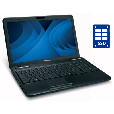 БУ Ноутбук Ноутбук Toshiba Satellite C655D-S5130 / 15.6" (1366x768) TN / AMD E-240 (1 ядро по 1.5 GHz) / 4 GB DDR3 / 240 GB SSD / AMD Radeon HD 6310 / WebCam / DVD-ROM / Win 7 Home