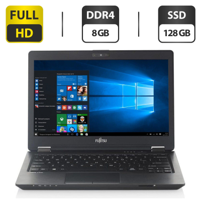 БУ Ноутбук Нетбук Б-класс Fujitsu LifeBook U727 / 12.5" (1920x1080) IPS / Intel Core i5-7200U (2 (4) ядра по 2.5 - 3.1 GHz) / 8 GB DDR4 / 128 GB SSD / Intel HD Graphics 620 / WebCam / DisplayPort