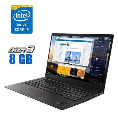 БУ Ноутбук Ультрабук Lenovo ThinkPad X1 Carbon G4/ 14 " (1920x1080) IPS / Intel Core i5-6300U (2 (4) ядра по 2.4 - 3.0 GHz) / 8 GB DDR3 / 240 GB SSD / Intel HD Graphics 520 / WebCam