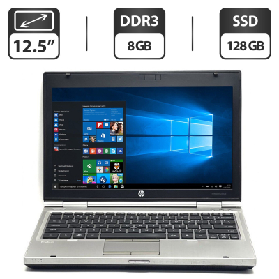 БУ Ноутбук Нетбук HP EliteBook 2560p / 12.5" (1366x768) TN / Intel Core i5-2520M (2 (4) ядра по 2.5 - 3.2 GHz) / 8 GB DDR3 / 128 GB SSD / Intel HD Graphics 3000 / DVD-ROM / VGA