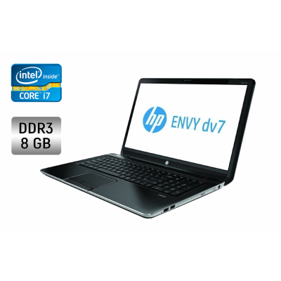 БУ Ноутбук Ноутбук Б-класс HP ENVY dv7 / 17.3" (1600x900) TN / Intel Core i7-3630QM (4 (8) ядра по 2.4 - 3.4 GHz) / 8 GB DDR3 / 240 GB SSD / Intel HD Graphics 4000 / WebCam / Fingerprint / Windows 10
