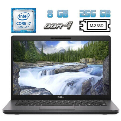 БУ Ноутбук Ультрабук Б-клас Dell Latitude 5400 / 14" (1920x1080) IPS / Intel Core i7 - 8665u (4 (8) ядра по 1.9-4.8 GHz) / 8 GB DDR4 / 256 GB SSD M. 2 / Intel UHD Graphics 620 / WebCam / USB 3.1 / HDMI / Windows 10 ліцензія