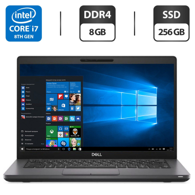 БУ Ноутбук Ультрабук Б-клас Dell Latitude 5400 / 14" (1920x1080) IPS / Intel Core i7 - 8665u (4 (8) ядра по 1.9-4.8 GHz) / 8 GB DDR4 / 256 GB SSD / Intel UHD Graphics 620 / WebCam / HDMI