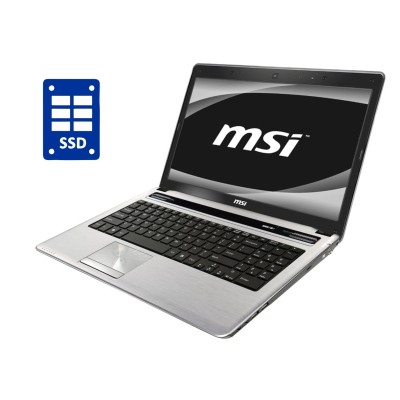 БУ Ноутбук Ноутбук MSI CX640 / 15.6" (1366x768) TN / Intel Core i3-2330M (2 (4) ядра по 2.2 GHz) / 8 GB DDR3 / 240 GB SSD / Intel HD Graphics 3000 / WebCam / DVD-ROM / Win 10 Pro 