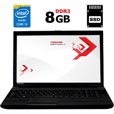 БУ Ноутбук Ноутбук Toshiba Tecra A50-A / 15.6" (1366x768) TN / Intel Core i3-4000M (2 (4) ядра по 2.4 GHz) / 8 GB DDR3 / 120 GB SSD NEW / Intel HD Graphics 4600 / WebCam / HDMI