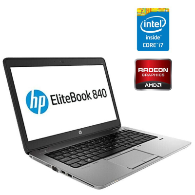 БУ Ноутбук Ноутбук Б-клас HP EliteBook 840 G1 / 14" (1366x768) TN / Intel Core i7 - 4600U (2 (4) ядра по 2.1-3.3 GHz) / 8 GB DDR3 / 256 GB SSD / AMD Radeon HD 8750M, 1 GB DDR5, 128-bit / WebCam