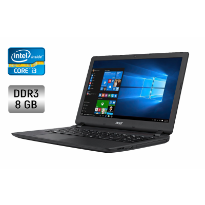 БУ Ноутбук Ноутбук Acer Aspire ES 15 / 15.6" (1366x768) TN / Intel Core i3-5005U (2 (4) ядра по 2.0 GHz) / 8 GB DDR3 / 128 GB SSD /  Intel HD Graphics 5500 / WebCam / HDMI