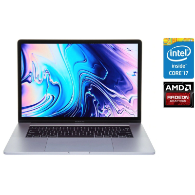 БУ Ноутбук Ноутбук Б-клас Apple MacBook Pro A1990 / 15.4" (2880x1800) IPS / Intel Core i7 - 8750H (6 (12) ядер по 2.2-4.1 GHz) / 16 GB DDR4 / 256 GB SSD / AMD Radeon Pro 555x, 4 GB GDDR5, 128-bit / WebCam / macOS
