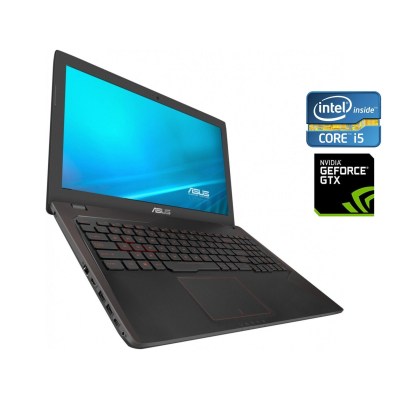 БУ Ноутбук Игровой ноутбук Asus FX553Ve / 15.6" (1920x1080) TN / Intel Core i5-7300HQ (4 ядра по 2.5 - 3.5 GHz) / 16 GB DDR4 / 128 GB SSD + 1000 GB HDD / nVidia GeForce GTX 1050, 2 GB GDDR5, 128-bit / WebCam