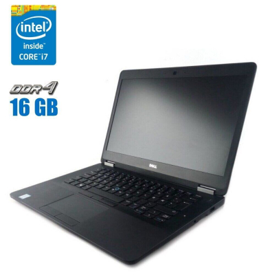 БУ Ноутбук Ультрабук Dell Latitude E7470 / 14" (1920x1080) IPS / Intel Core i7-6600U (2 (4) ядра по 2.6 - 3.4 GHz) / 16 GB DDR4 / 256 GB SSD M.2 / Intel HD Graphics 520 / WebCam + Мышка и коврик