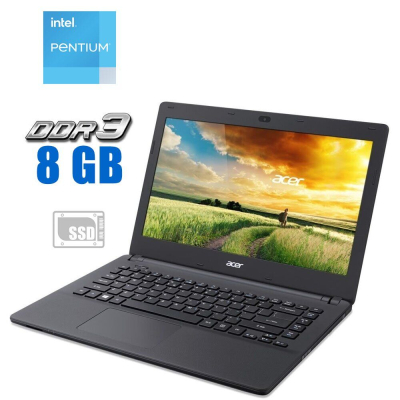 БУ Ноутбук Ноутбук Б-класс Acer Aspire ES1-431 / 14" (1366x768) TN / Intel Pentium N3700 (4 ядра по 1.6 - 2.4 GHz) / 8 GB DDR3 / 500 GB HDD / Intel HD Graphics / WebCam