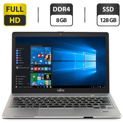 БУ Ноутбук Ультрабук Б-класс Fujitsu LifeBook S936 / 13.3" (1920x1080) TN / Intel Core i7-6600U (2 (4) ядра по 2.6 - 3.4 GHz) / 8 GB DDR4 / 128 GB SSD / Intel HD Graphics 520 / WebCam / VGA