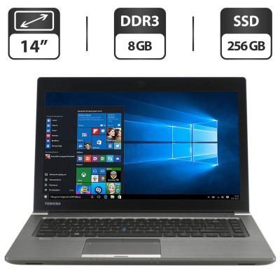 БУ Ноутбук Ноутбук Б-класс Toshiba Tecra Z40-A / 14" (1600x900) TN / Intel Core i7-4600U (2 (4) ядра по 2.1 - 3.3 GHz) / 8 GB DDR3 / 256 GB SSD / Intel HD Graphics 4400 / WebCam / HDMI