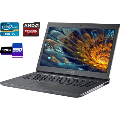 БУ Ноутбук Ноутбук Б-класс Dell Vostro 3560 / 15.6" (1366x768) TN / Intel Core i5-3210M (2 (4) ядра по 2.5 - 3.1 GHz) / 4 GB DDR3 / 128 GB SSD / AMD Radeon HD 7670M, 1 GB DDR3, 128-bit / WebCam / DVD-RW / HDMI