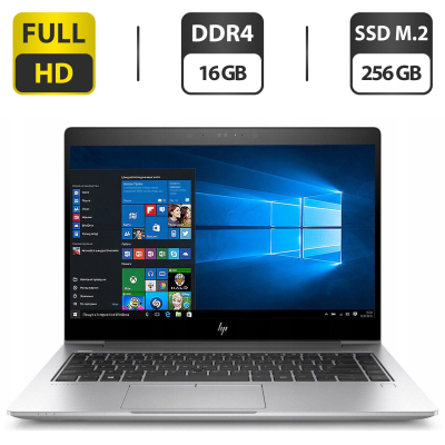 БУ Ноутбук Ультрабук Б-класс HP EliteBook 745 G5 / 14" (1920x1080) TN / AMD Ryzen 5 Pro 2500U (4 (8) ядра по 2.0 - 3.6 GHz) / 16 GB DDR4 / 256 GB SSD M.2 / AMD Radeon Vega 8 Graphics / WebCam + Беспроводная мышка