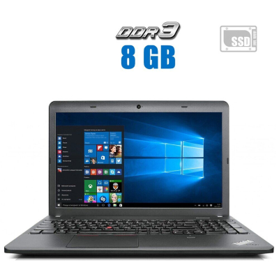 БУ Ноутбук Ноутбук Lenovo ThinkPad E540 / 15.6" (1366x768) TN / Intel Core i3-4100M (2 (4) ядра по 2.5 GHz) / 8 GB DDR3 / 240 GB SSD / Intel HD Graphics 4600 / WebCam / HDMI