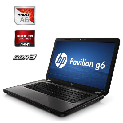 БУ Ноутбук Ноутбук Б-клас HP G6-1325sr / 15.6" (1366x768) TN / AMD A6-3420M (4 ядра по 1.5 -2.4 GHz) / 4 GB DDR3 / 320 GB HDD / AMD Radeon HD 7450M, 1 GB DDR3, 64-bit / WebCam