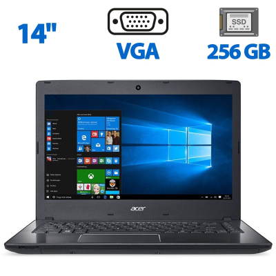 БУ Ноутбук Ноутбук Б-класс Acer TravelMate P249-M / 14" (1366x768) TN / Intel Core i3-6100U (2 (4) ядра по 2.3 GHz) / 4 GB DDR4 / 256 GB SSD M.2 / Intel HD Graphics 520 / WebCam / VGA