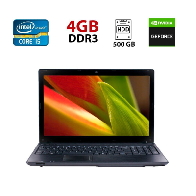 БУ Ноутбук Ноутбук Acer Aspire 5742G / 15.6" (1366x768) TN / Intel Core i5-460M (2 (4) ядра по 2.53 - 2.8 GHz) / 4 GB DDR3 / 500 GB HDD / nVidia GeForce GT 420M, 1 GB DDR3, 128-bit / WebCam