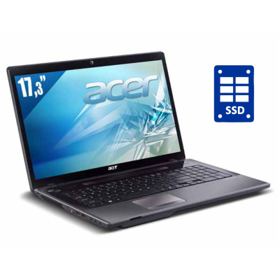 БУ Ноутбук Ноутбук Acer Aspire 7750 / 17.3" (1600x900) TN / Intel Core i3-2330M (2 (4) ядра по 2.2 GHz) / 8 GB DDR3 / 240 GB SSD / Intel HD Graphics 3000 / WebCam / DVD-RW / Win 10 Pro