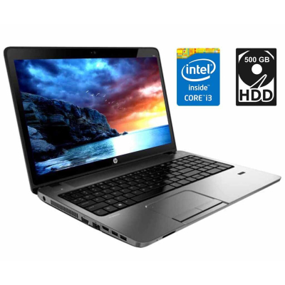 БУ Ноутбук Ноутбук Б-класс HP ProBook 450 G1 / 15.6" (1366x768) TN / Intel Core i3-4000M (2 (4) ядра по 2.4 GHz) / 4 GB DDR3 / 500 GB HDD / Intel HD Graphics 4600 / WebCam / DVD-RW / HDMI
