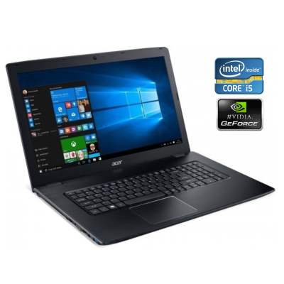 БУ Ноутбук Игровой ноутбук Acer Aspire E5-774G-52W1 / 17.3" (1920x1080) TN / Intel Core i5-7200U (2 (4) ядра по 2.5 - 3.1 GHz) / 8 GB DDR4 / 256 GB SSD / nVidia GeForce 940MX, 2 GB DDR3, 64-bit / WebCam / Win 10 Home
