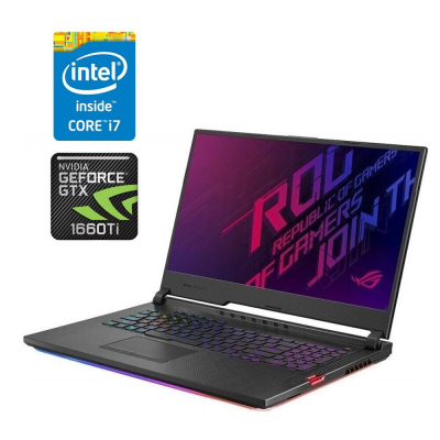 БУ Ноутбук Игровой ноутбук Asus ROG Strix Hero III G731GU / 17.3" (1920x1080) IPS / Intel Core i7-9750H (6 (12) ядер по 2.6 - 4.5 GHz) / 32 GB DDR4 / 1000 GB SSD / nVidia GeForce GTX 1660 Ti, 6 GB GDDR6, 192-bit 