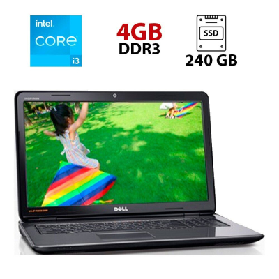 БУ Ноутбук Ноутбук Б-класс Dell Inspiron N7110 / 17.3" (1366x768) TN / Intel Core i3-2310M (2 (4) ядра по 2.1 GHz) / 4 GB DDR3 / 240 GB SSD / Intel HD Graphics 3000 / WebCam