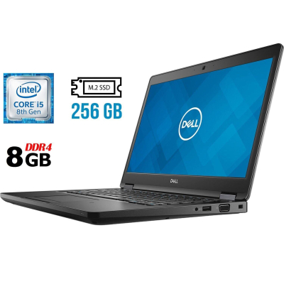 БУ Ноутбук Ноутбук Б-клас Dell Latitude 5491 / 14" (1920x1080) IPS Touch / Intel Core i5 - 8400H (4 (8) ядра по 2.5-4.2 GHz) / 8 GB DDR4 / 256 GB SSD M. 2 / Intel UHD Graphics 630 / WebCam / USB 3.1 / HDMI / Windows 10 ліцензія