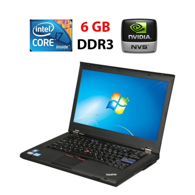 БУ Ноутбук Ноутбук Б-класс Lenovo ThinkPad T420s / 14" (1600x900) TN / Intel Core i7-2620M (2 (4) ядра по 2.7 - 3.4 GHz) / 6 GB DDR3 / 500 GB HDD / nVidia NVS 4200M, 1 GB DDR3, 64-bit / WebCam