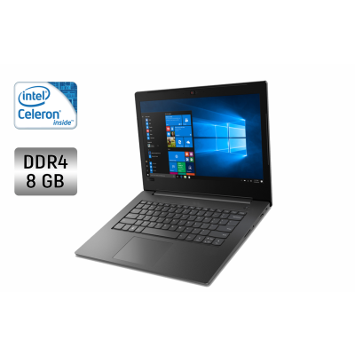 БУ Ноутбук Ноутбук Lenovo V130-14IGM / 14" (1366x768) TN / Intel Celeron N4000 (2 ядра по 1.1 - 2.6 GHz) / 8 GB DDR4 / 128 GB SSD / Intel UHD Graphics 600 / WebCam
