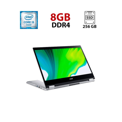 БУ Ноутбук Ноутбук-трансформер Acer Spin 3 SP314-54N / 14" (1920x1080) IPS Touch / Intel Core i5-1035G4 (4 (8) ядра по 1.1 - 3.7 GHz) / 8 GB DDR4 / 256 GB SSD / Intel Iris Plus Graphics / WebCam