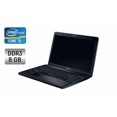 БУ Ноутбук Ноутбук Toshiba Satellite C660 / 15.6" (1366x768) TN / Intel Core i5-2430M (2 (4) ядра по 2.4 - 3.0 GHz) / 8 GB DDR3 / 256 GB SSD / Intel HD Graphics 3000 / WebCam / DVD-RW