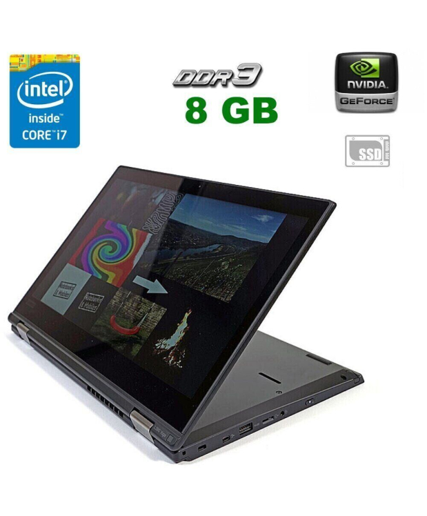 Ноутбук-трансформер Lenovo ThinkPad S5 Yoga 15 / 15.6 (1920x1080) IPS Touch / Intel Core i7-5500U (2 (4) ядра по 2.4 - 3.0 GHz) / 8 GB DDR3 / 256 GB SSD NEW / nVidia GeForce 840M, 2 GB DDR3, 64-bit / WebCam