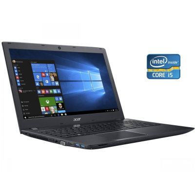 БУ Ноутбук Ноутбук Acer Aspire E5-574-58JM / 15.6" (1366x768) TN / Intel Core i5-6200U (2 (4) ядра по 2.3 - 2.8 GHz) / 8 GB DDR3 / 240 GB SSD / Intel HD Graphics 520 / WebCam / DVD-RW / Win 10 Home
