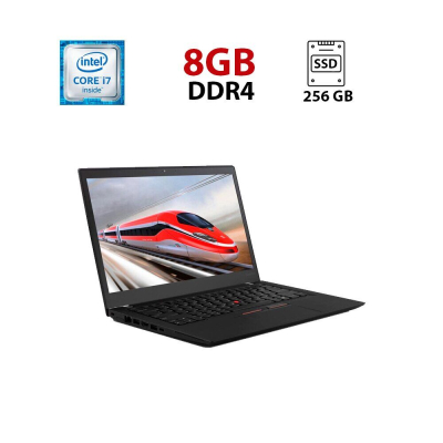 БУ Ноутбук Ноутбук Б-класс Lenovo ThinkPad T470s / 14" (1920х1080) TN / Intel Core i7-7600U (2 (4) ядра 2.8 - 3.9 GHz) / 8 GB DDR4 / 256 GB SSD / Intel HD Graphics 620 / WebCam